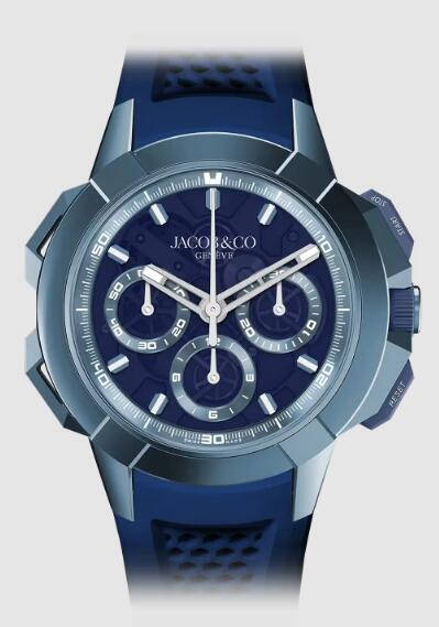 Jacob & Co Replica watch epic x chrono 44mm tri-compax BLUE TITANIUM EC441.22.AA.AA.A